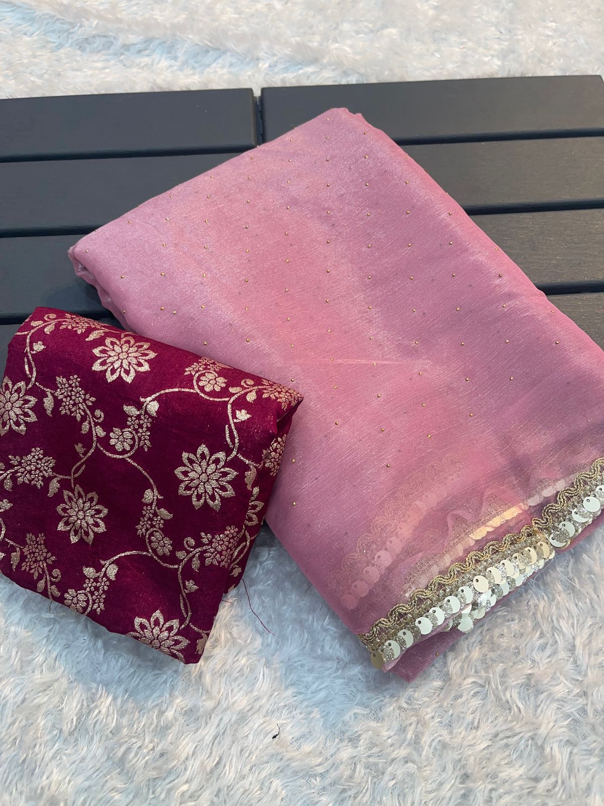 Berberry Chiffon Saree